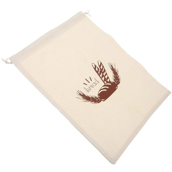 TAILTOSS 1Set Beige Rectangular Bread Bag Cotton Linen For Baking And Food Storage Reusable And Washable