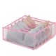 thumbnail image 3 of Billuyoard Organizador de ropa interior plegable, sujetador, corbata, calcetines, caja de almacenamiento de ropa, contenedor, armario, Almacenamiento y organización del hogar Rosado 6 celdas, 3 of 6