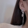 thumbnail image 6 of Travelwant Boho Minimalist Long Thin Linear Leaves Dangle Earrings Chain for Women Elegant Threader Earrings, 6 of 7
