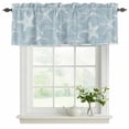 thumbnail image 2 of Blue White Starfish Valances for Windows, Decorative Rod Pocket Window Valance Curtains, Coastal Ocean Summer Sea Nautical Short Curtain Drapes for Kitchen/Living Room, 2 Panels, 60" W x 18" L, 2 of 8