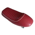 thumbnail image 1 of Cojín de Asiento de Motocicleta Vintage Cafe Racer con Ribete Blanco Rojo, 1 of 3
