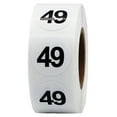 thumbnail image 1 of Circle Dot Number 49 Stickers | 0.75" Inch Round | 500 Pack, 1 of 3