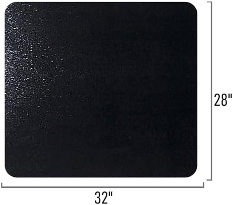 Stove Board - 32" x 28", Black, Steel - Fire Board for Wood Stoves, Pellet Stove Hearth Pad and Heat Protection