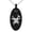 Black, variant on Stainless Steel Hephaestus Greek God of Blacksmith & Fire Engraved Small Oval Charm Pendant Necklace