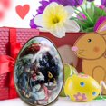 thumbnail image 3 of Painted Eggshell Style tin Box for Easter Metal Cookie Tins Easter Egg Shaped Metal Tins Candy Box Jewelry Canister for Spring Easter Holiday Party Supplies, 3 of 6