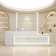 thumbnail image 4 of Computer Reception Desk Office Coffee Beauty Church Pulpit Service Desk Shop Counter Gaming Tasca Bancone Bar Wood Furniture My Lux Decor Round, 4 of 7