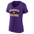 thumbnail image 2 of Women's Purple Minnesota Vikings Victory Arch Team V-Neck T-Shirt, 2 of 3