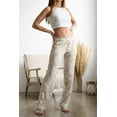 thumbnail image 4 of Cali1850 Women's Casual Linen Pants 32" Inseam Oceanside Drawstring Smocked Waist Lounge Beach Pants with Pockets, 4 of 6