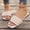 Beige, variant on Womens Pearl Slide Sandals Square Toe Flat Summer Dressy Sandals Casual Beach Slides Rhinestone Embellished Slip on Sandals for Summer Going Out Shoes