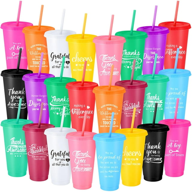 Vaso Skylety Thank You Gift, 700 ml, plástico, 24 unidades