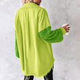 thumbnail image 4 of Unir Oversized Sequin Sleeve Denim Jacket for Women, Frayed Edge Button Down, Casual Everyday Long Sleeve Outerwear, 1 Piece, S-XXL, Plus Size Friendly, 4 of 5