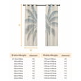 thumbnail image 6 of Fsddascl Summer Palm Trees Blackout Curtains for Bedroom/Living Room, Thermal Insulated Kitchen Curtains, Tropical Plants Vintage Wood Grain Grommet Darkening Window Treatment Drapes 52"x84"x2, 6 of 6