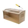 thumbnail image 2 of Caja de cría de pollos, gallinero, jaula transparente para hámster, escondite de madera para codornices, jerbos, reptiles, chinchillas y erizos., 2 of 9