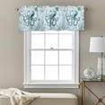 thumbnail image 3 of Coastal Octopus Kitchen Curtain Valances for Windows Farmhouse Short Curtains, Cyan Nautical Fish Shells Seaweeds Rod Pocket Valance Curtain for Bedroom Cafe Living Room 42"x18", 3 of 8