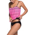 thumbnail image 3 of Womens Solid Strapless Tankini Bandeau Triangle Briefs Swimsuits, 3 of 4