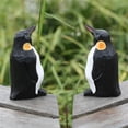 thumbnail image 6 of Farfi Penguin Ornament Real-looking Animal Theme Small Size Wooden Goose Penguin Carving Ornament for Desktop (White), 6 of 13