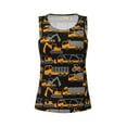 thumbnail image 5 of Goofa Yellow Excavator Printed Womens Workout Tops for Women Sleeveless Yoga Shirts Athletic Running Tank Tops Sleeveless Gym Clothes Workout Apparel-Large, 5 of 9