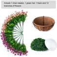 thumbnail image 3 of Artificial Fake Hanging Outdoor Outside Flowers Plants Basket for Summer Porch Decoration, Faux Silk UV Resistant Look Real Daisy in Planter for Patio Balcony Garden, 3 of 5