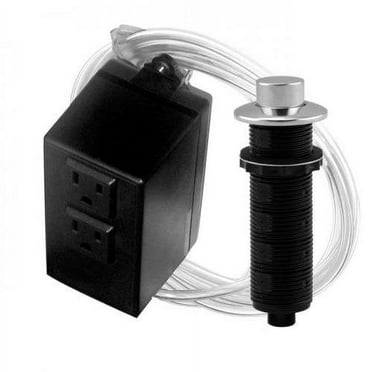 Westbrass Raised Button Disposal Air Switch & Dual Outlet Control Box in Powder coated White