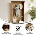 thumbnail image 2 of Flash Furniture Paisley Engineered Wood Hall Tree with Bench and Storage Weathered Wood, 2 of 2