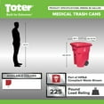 thumbnail image 3 of Toter 96 Gal. Red Hazardous Waste Trash Can with Wheels and Lid Lock, 3 of 11