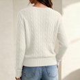 thumbnail image 5 of Dwellite Sweaters for Women Knit Long Sleeve V Neck Lightweight Casual Tops Fall Fashion Clothing Business Casual Outfits White M, 5 of 8