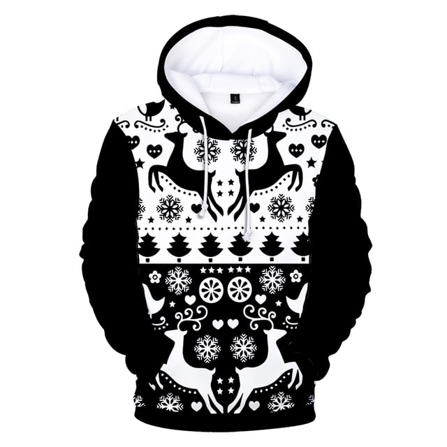 Sudaderas Navideñas Para Mujer Vintage Divertidas de Manga Larga Con Cuello Redondo Shift Printed Tops Odeerbi ODB209480