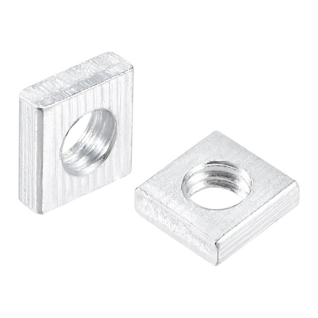 Unique Bargains Square Nuts, M4x7mmx2mm Zinc-Plated Metric Coarse Thread Assortment Kit, 100pcs