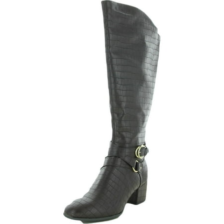 

LifeStride Womens Oakley Wide Calf Embossed Knee-High Boots