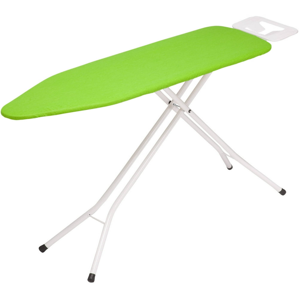 Honey Can Do Ironing Board with 4Leg Stand and Iron Rest, Lime Green