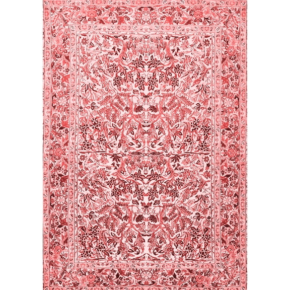 Ahgly Company Indoor Rectangle Persian Red Traditional Area Rugs, 5' x 7'