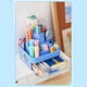 thumbnail image 3 of PortaláPices Giratorio, Organizador de Escritorio, PortaláPices, Portabrochas de Maquillaje con 11 Compartimentos para el Hogar, Azul, 3 of 7