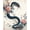 Blue, Pattern 3, variant on Flatwoven High Traffic Area Rug, Tattoo Art Floral with Coiled Snake and Dramatic Petal Detailing, Non Slip, Stain Resistant, Washable Area Rugs for Living Room, Bedroom(Red, 2X3)