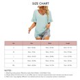 thumbnail image 5 of Tops con cuello en V para mujer Camiseta de manga corta suave y agradable para la piel de color puro para citas Compras Verde claro L, 5 of 5