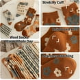 thumbnail image 5 of 5Pairs Wool Socks for Women Thick Knit Vintage Cute Floral Crew Socks, 5 of 8
