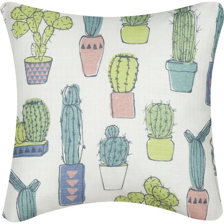 Mainstays Cactus Decorative Throw Pillow 16 X 16 Walmart Com