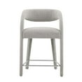 thumbnail image 5 of Counter Stool Chair, Taupe Gray Silver, Fabric, Bar Pub Cafe Bistro Dining Kitchen Hospitality Restaurant, Modern Contemporary HB35930, 5 of 10