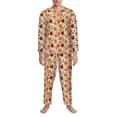 thumbnail image 3 of Balery Hot Fresh Pizza Pijama para Hombre de Dos Piezas con Manga Larga, Conjunto de Dormir y Descanso Suave con Bolsillos-Medium, 3 of 7