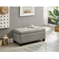 thumbnail image 2 of Charcoal Gray Upholstered Storage Rectangular bench for Entryway Bench,Bedroom End of Bed Bench Foot of Bed Bench Entryway, 2 of 8
