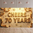 thumbnail image 4 of Cheers to 70 Years Golden Heart Celebration Backdrop Banner Party Decorations Anniversary Photography Props Background Decors Anniversary, 4 of 7