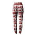 thumbnail image 7 of zaveiop Ugly Christmas Yoga Pants Christmas Leggings for Women Funny Santa Snowflake Print Costume Holiday Tights High Waist Workout Leggings (Z2-Brick Red, M), 7 of 7