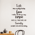 thumbnail image 2 of Wall Decals Motivational Stickers, Inspirational Wall Decal Quotes, motivational stickers, Faith Makes All Things Possible, Love Makes All Things Easy,, 2 of 5