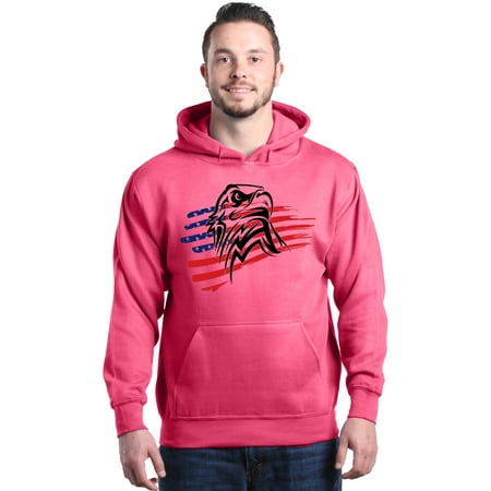 Shop4Ever Men's USA Eagle American Flag Patriotic 4th of July Hooded Sweatshirt Hoodie