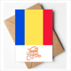 thumbnail image 1 of Rumania bandera nacional Europa país Nota en blanco del sobre de la tarjeta de agradecimiento, 1 of 4