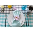 thumbnail image 4 of DII Aqua/White Checkers Tablecloth 70 Round, 100% Cotton, 4 of 8