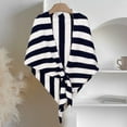 thumbnail image 5 of shqvo Shawl Wraps for Women, Knitted Solid Color/Black and White Stripe Triangle Shawl Pashmina Shawl Loop Closure Casual Versatile Soft Comfortable Shawls and Wraps for Evening Dresses, 5 of 7
