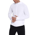 thumbnail image 2 of Riecok Mens T Shirts Long Sleeve Sun Protection Ice Silk Pullover Breathable Hooded Tops Swimming Fishing Clothes White XL, 2 of 8
