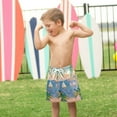 thumbnail image 4 of FORMRS Boys Swim Trunks Quick Dry Mesh Liner Boardshorts Sizes XS-XL, Pink Seaside Boat, 4 of 7