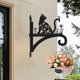 thumbnail image 5 of Yhmxh Organizadores y almacenamiento Candelabro de metal para patio exterior, soporte de suspensión para balcón, cesta de flores de hierro, cesta colgante, gancho para jaula de pájaros, 5 of 5