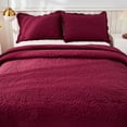 thumbnail image 5 of 3-Piece 100% Cotton Oversized Bedspread Set Coverlet Set Lightweight Quilt Set Embroidery Farmhouse Bedding Set T, 5 of 7